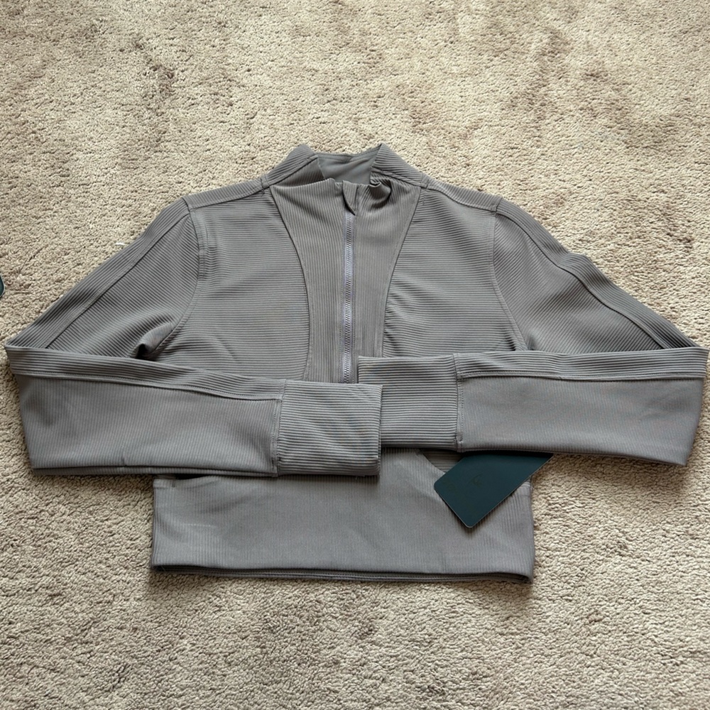90 Degree Cropped Quarter Zip Workout Top